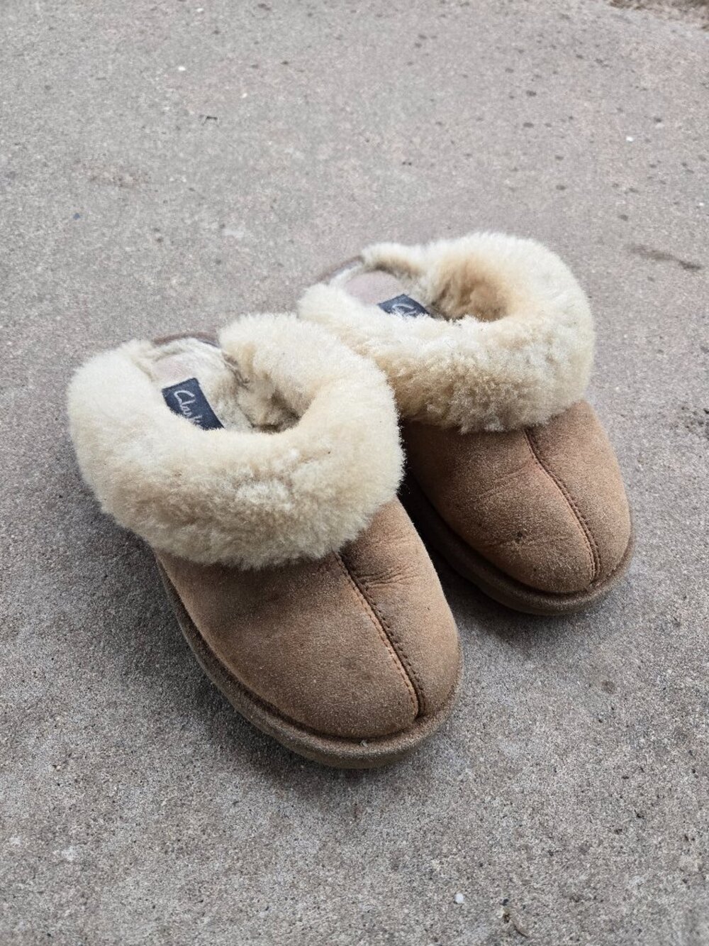 Clarks Shearling Slippers